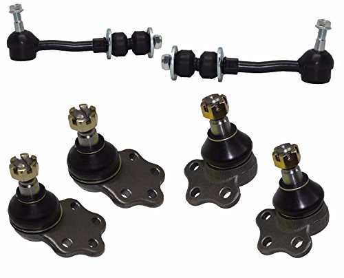 6 Pieces Kit Front Lower & Upper Ball Joints Sway Bar End Link #TOP29