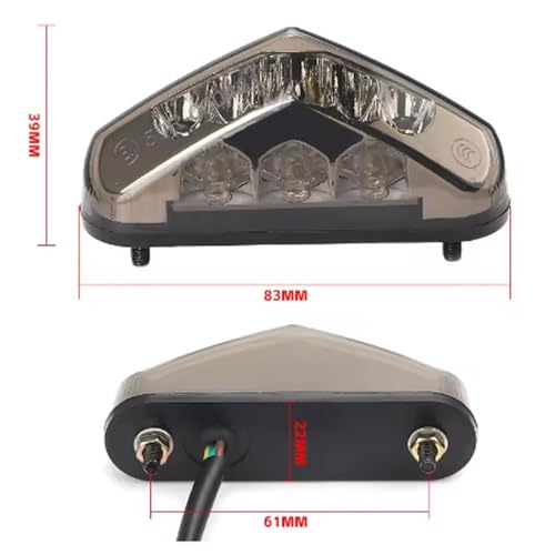 Luz trasera de matrícula 12V para evitar multas en moto cross 3