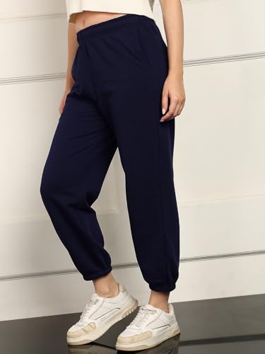 Image of Alan Jones Clothing Women's Comfort Fit Sweatpants | Heavy GSM Joggers with Side Pockets | Stylish Waist Design & Gathered Cuffs