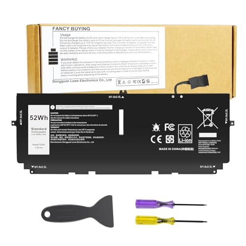 Fancy Buying 52Wh 722KK FP86V Laptop Battery for Dell XPS 13 9300 XPS 13 9310 XPS 13 9380 P117G P117G002 P117G001 Series Notebook 0WN0N0 WN0N0 02XXFW 2XXFW