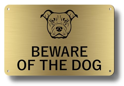Beware of the Dog Sign Staffordshire Bull Terrier