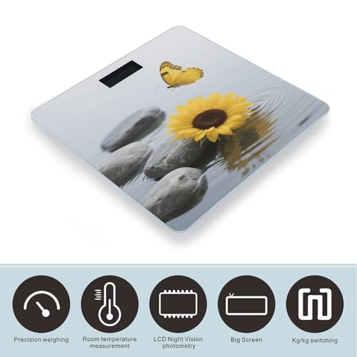 Báscula Digital para Baño de Vidrio Templado con LCD miniatura 3