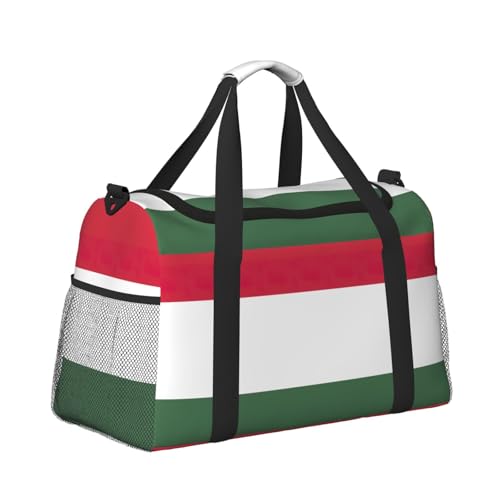 Flag Of Hungary Print Travel Duffle Bag For Men Women Sport Gym Handbag With Shoulder Strap For Travel3