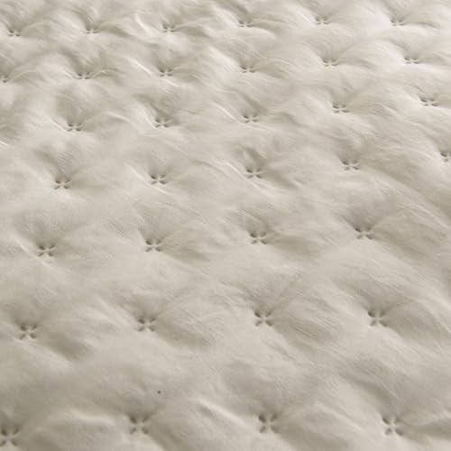 ROARINGWILD Beige Queen Size Quilt Bedding Set with 2 Pillow Shams, Full Lightweight Soft Microfiber Bedspread Coverlet, Thin Comforter Bed Cover for All Season, 3 Pieces, 90x90 inches