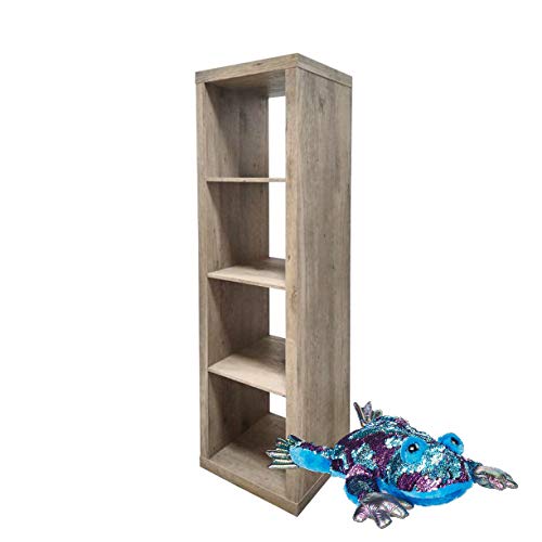 Better Homes and Garden 4-Cube Organizer | Horizontal or Vertical Display and Decorative Stuff Toy Bundle, Nature