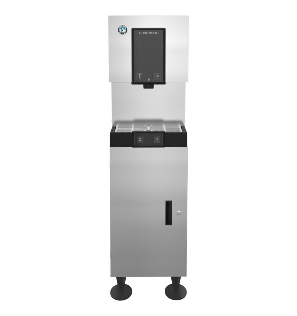 Hoshizaki DCM-271BAK Cubelet Ice Machine with Water Dispenser, Air-Cooled, Built-in Storage Bin