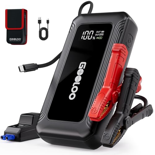 GOOLOO G7 3000A Jump Starter with Built-in Cable, Portable Power Bank for 45W Fast Charging, 12V SuperSafe Lithium Jump Box, Battery Booster Pack Up to 8.5L Gas or 6.0L Diesel Engine