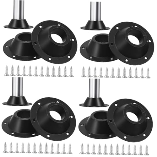 GANAZONO 4 Series Base De Mesa para Vehículos Recreativos Base De La Pata De La Mesa Soporte De Mesa Furgoneta Accesorios para RV Mesa De Aluminio para RV Patas Mesa Black 2 Piezas X 4