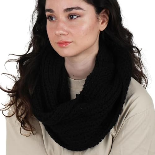 Handmade Infinity Scarf, Chunky Knit Acrylic Winter Loop, Unisex Circle Wrap for Everyday Cold Weather Wear2