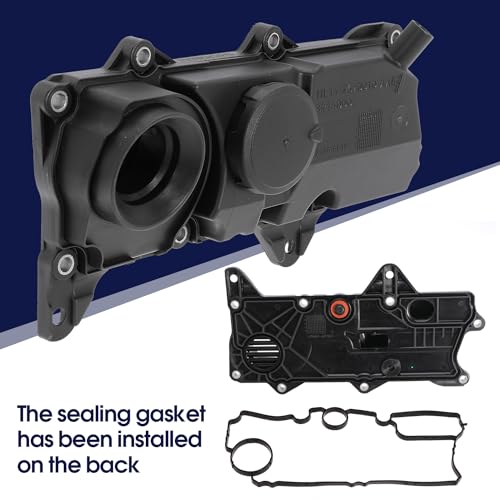 Image of PCV Valve Oil Trap with Gasket for Volvo 2014-2021 XC40 XC60 XC70 XC90 S60 S80 S90 V60 V90 2.0L 4 Cylinder Engine Valve Rocker Cover Replace 32140004 32242753, 31670210, 31316184, 31430923