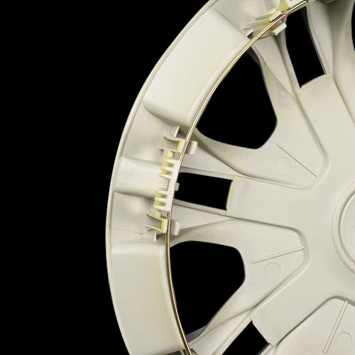 Image of Yellowish Green Hubcap Wheel Cover Replacement Kit 12 inch Hub Caps Wheel Rim Cover Car Exterior Accessories Pack of 4, 12 Inches