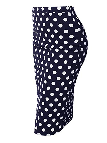 Women's Fitted Stretch Printed High Waist Midi Pencil Skirt3