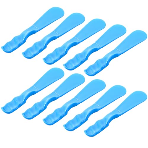 JMU Dental Mixing Spatula10 Pcs, Autoclavable Plastic Dental Mixer Spatula for Alginate Impression Plaster Materials, Blue