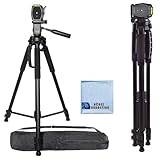 72 Inch Elite Series Professional, Full Size Camera Tripod for Canon, Nikon, Sony, Samsung, Olympus, Panasonic & Pentax + eCost Microfiber Cloth