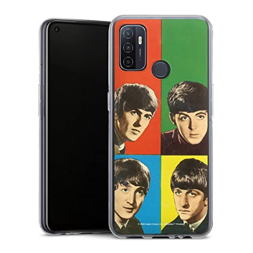 DeinDesign Coque en Silicone Compatible avec Oppo A53 s Etui Silicone Coque Souple Rock ‘n’ Roll Visages The Beatles - Les Beatles, Paul McCartney, John Lennon, RIngo Starr, George Harrison DeinDesign Coque en Silicone Compatible avec Oppo A53 s Etui Silicone Coque Souple Rock 'n' Roll Visages The Beatles