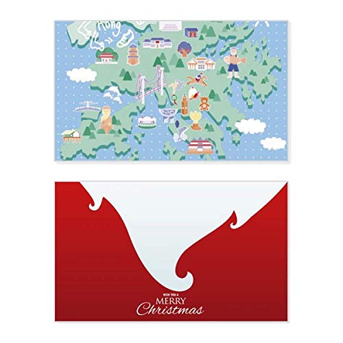 Carte de Hong Kong aux souvenirs de Chine : un message vintage précieux pour Noël