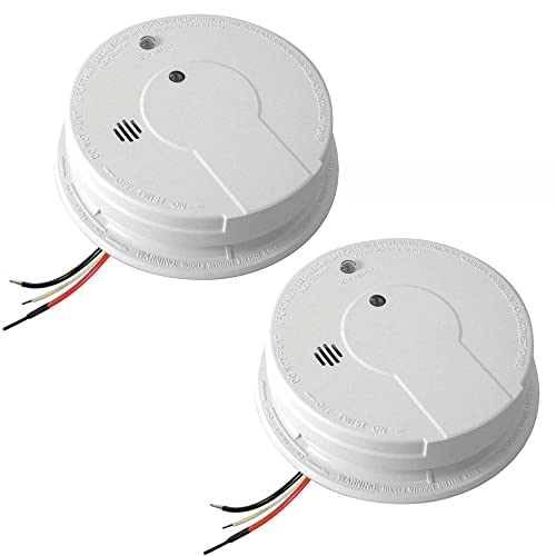 Kidde Smoke Detector, Hardwired Smoke Alarm with 9-Volt Battery Backup, Test-Reset Button, Interconnect Capability, 2 Pack Kidde Smoke Detector, Hardwired Smoke Alarm with 9-Volt Battery Backup, Test-Reset Button, Interconnect Capability, 2 Pack