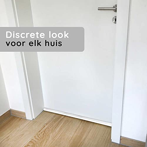 Meisterfaktur tochtwering voor deuren - Voor alle deuren - Ideale deur tochtwering voor een effectieve afdichting tegen tocht, geluid & kou (6 stuks (wit)) - Image 8