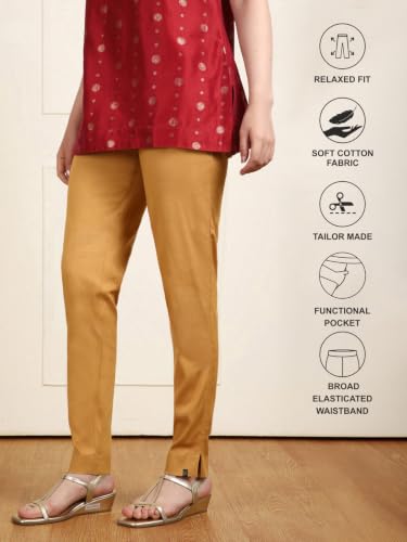 Image of TWIN BIRDS Women Viscose Cotton Kurti Pants | Stretch Ethnic Daily Trousers