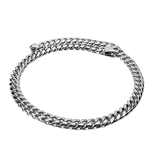 Collier en acier inoxydable à chaîne de liaison pour femmes 45-65 cm