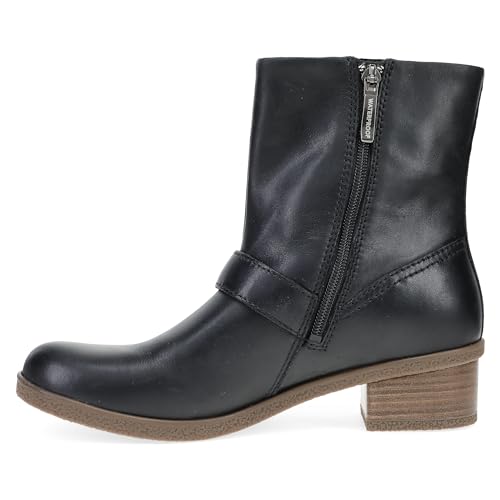 Image of Dansko Delphine for Women - Super Stylish Mid-Shaft Boot - Waterproof Leather and Construction with Rubber Outsole and Leather Stacked Heel for Long-Lasting Style in Any Weather