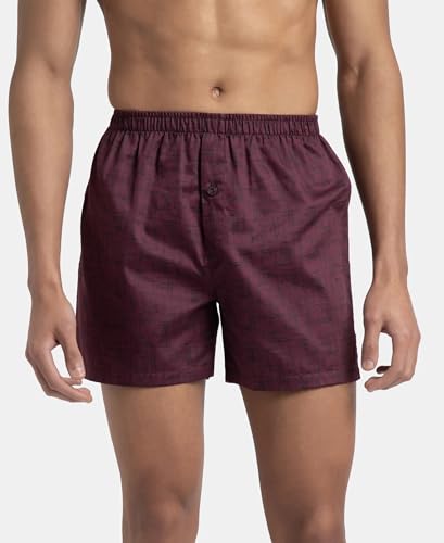 Image of Jockey 8222 Men Super Combed Mercerized Cotton Woven Printed Inner Boxers with Ultrasoft and Durable Inner Waistband (Pack of 2, Colors & Prints May Vary)