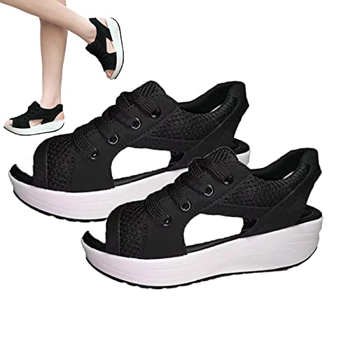 Sandálias Muffin | Sandálias de cunha confortáveis ​​para mulheres | Sandália Muffin com recorte em