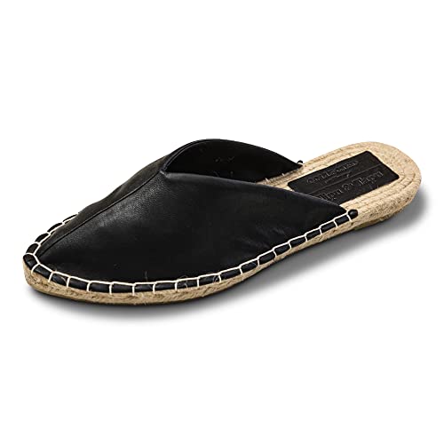 Mules espadrilles à bout pointu noir parfaites pour l'été