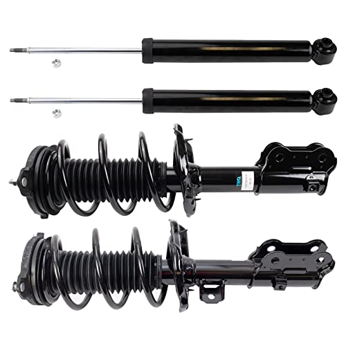 Image of TRQ Front and Rear Complete Strut Assembly & Shock Absorber Kit Complete Strut & Coil Spring Assembly Compatible with 2017-2020 Hyundai Elantra