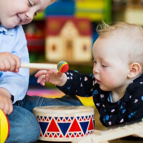 Baquetas rítmicas para niños, de plástico portátil con forma de piruleta, para timbales y principiantes, ideal para conciertos, fiestas y práctica de batería miniatura 6