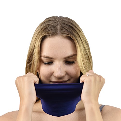 Jasmine Silk Unisex Bamboo Headband Hair Band (Navy) - Image 3