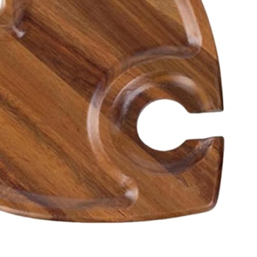 Bandeja de madera rectangular con soporte integrado para aperitivos variados 4
