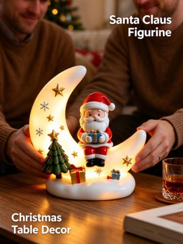 ChayWillow Christmas Santa Claus Moon LED Night Light USB Powered - image 4