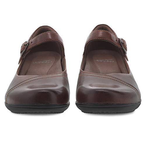 Dansko Fawna Mary Jane For Women – Cute, Comfortable Shoes With Arch Support – Versatile Casual To Dressy Footwear With Buckle Strap – Lightweight Rubber Outsole, Chestnut, 8.5-9 M Us #TOP3