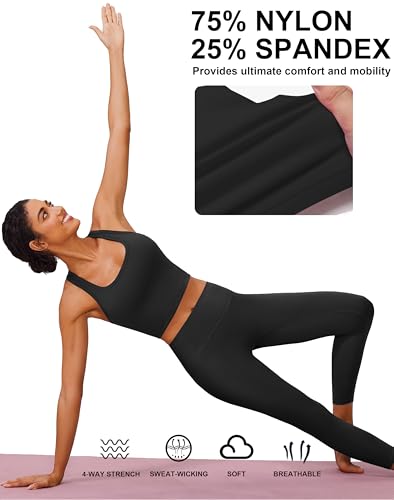 PINSPARK Sports Bra Longline Racerback Tank Tops for Women Padded Workout Yoga Top4