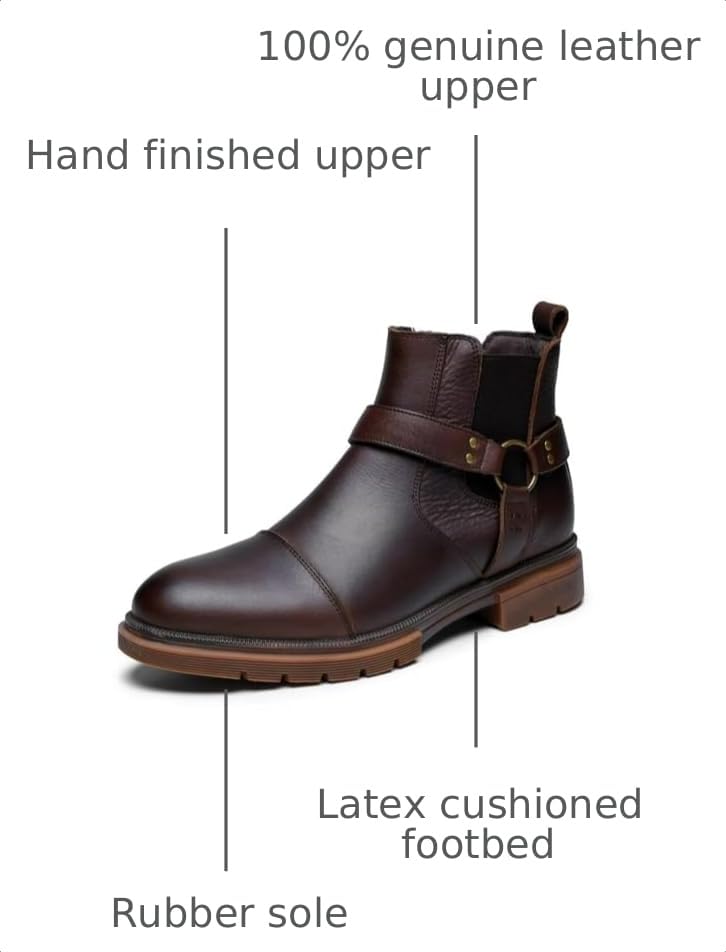 Image of Arkbird Chelsea Ankle Boots for Men Genuine Leather Oxford Casual and Formal Dress Boot
