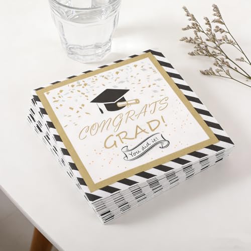 Servilletas de graduación 2026 con diseño temático resistente a la decoloración 6