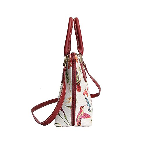 Signare Tapestry Hand & Shoulder Bag For Women |Fashionable Cross Body Bag Purses For Woman |Satchel Bag For Women Girls Teen With Hummingbird And Flower Design|Conv-Humm #TOP3