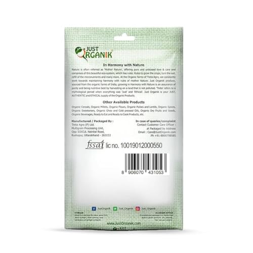 Image of Just Organik - Organic Rice Poha 500 g, certified Organic | Chiwda | Indori poha | Healthy breakfast | Atukula |