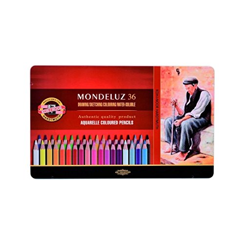 Koh-i-noor 36 lápices de colores Aquarelle Mondeluz 3725