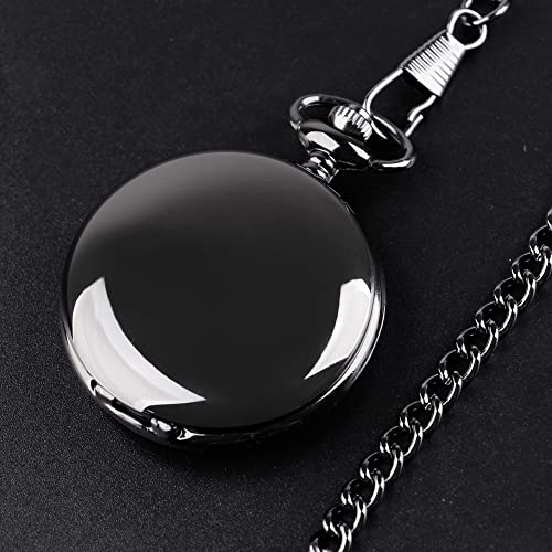 Image of Tiong Smooth Pocket Watch,Personalized Pocket Watch,Customized Watches for Men,Engraved Pocket Watches for Father's Day with Chain