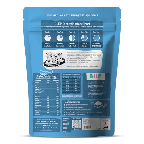 Image of BLEP Fresh Dog Food (Wet)-A Meal Pack | Chicken - Broccoli and Pumpkin Gravy (300gm x 1 Each) | Pack of 2-600g