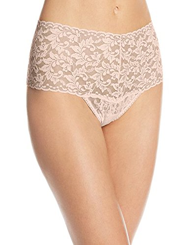Thong rétro Hanky Panky dentelle taupe pour tenue moulante quotidienne