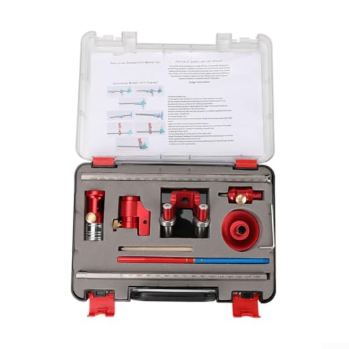 Hosrivae Wheel Marking Gauge for Woodworking, Adjustable Parallel Marking Ruler with Y Roller Guide, Aluminum Alloy and Stainless Steel Scriber Tool for Tenon Mortise Edge Layout