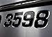 Boat & Jetski Registration Numbers - Domed/Raised Decal (16 pcs) Black Center/Chrome Outline (Wake Series)