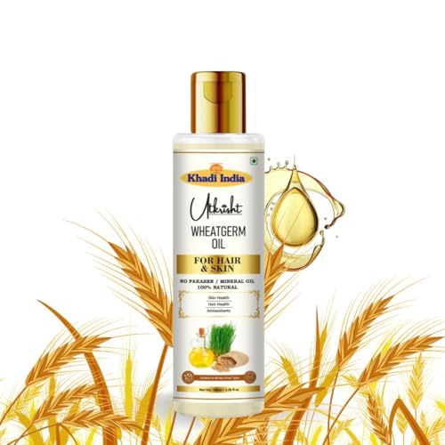 Image of Khadi Wheatgerm Oil For Skin & Hair 100ml | Herbal Oil For Hair Growth & Nourishing Skincare | Non Sticky, Paraben & Mineral Oil Free | Suitable for All Hair Types | Daily Use for Men & Women