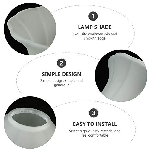 Mobestech Flor Em Forma de Abajur Abajur de Vidro Transparente Flor Tampa Da Luz para a Lâmpada para