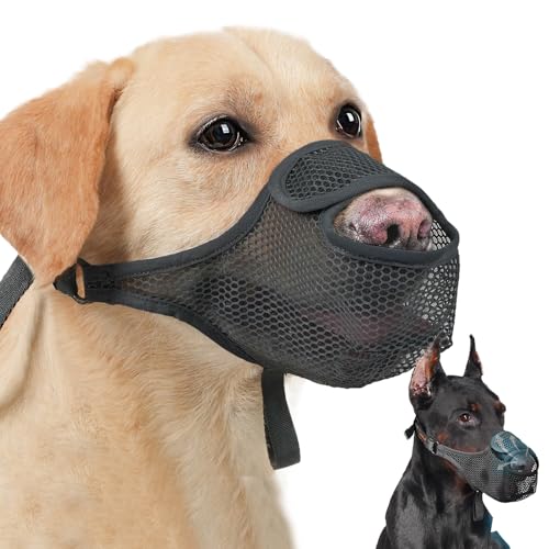 Bozal para perro, ajustable, seguro, transpirable, lavable, para entrenamiento de perros, antiladridos, familiares, amigos, amantes de los animales, mascotas