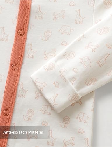 Image of Amazon Brand - Symbol Unisex 100% Cotton Full Sleeve Baby Sleepsuits (Available in Pack of 3 & 6)
