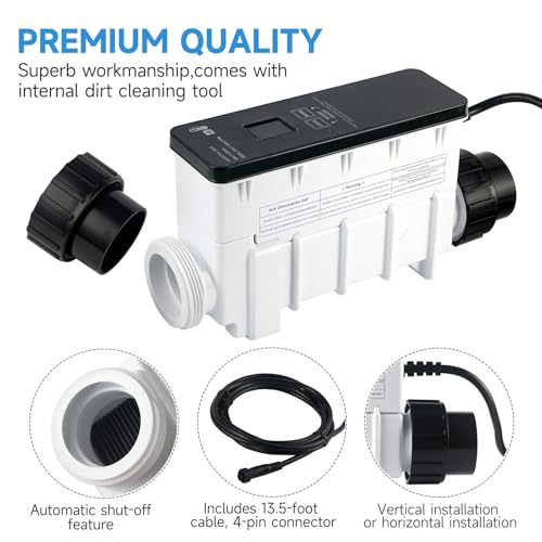 IC40 Swimming Pool Salt Cell Fit for Pentair IntelliChlor IC40 Replaces EC-520555 520555 - Suitable for up to 40,000-Gallon Saltwater Pool Chlorination Systems - Chlorine Generator